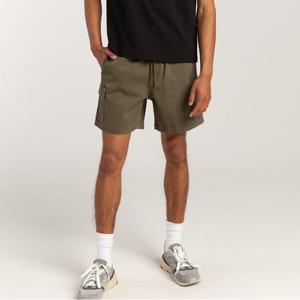 Green RSQ x Active Skate Shop cargo shorts punk bottoms going out festival vibes